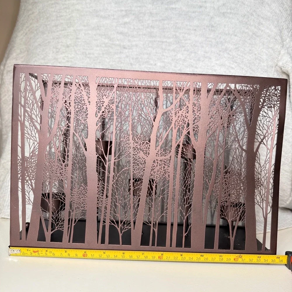 Yankee Candle Multi Forest Silhouette 5 Tea Light Holder Bronze Metal Brown Tree